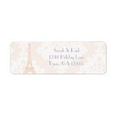 シルバーピーニーダマスクラベンダーヴィンテージエッフェルタワー ラベル (正面)