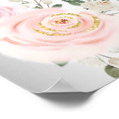 シルバーピ結婚ックフラワースクリプトウェルカム ポスター (角)