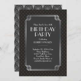シルバーファエレガントンのアールデコ誕生パーティー 招待状