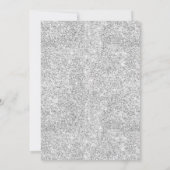 シルバーファブフローラグリッター16th誕生日パープル 招待状 (裏面)