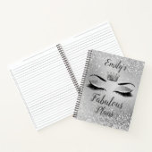 シルバーファブラスグリッターアイズ ノートブック (内部)