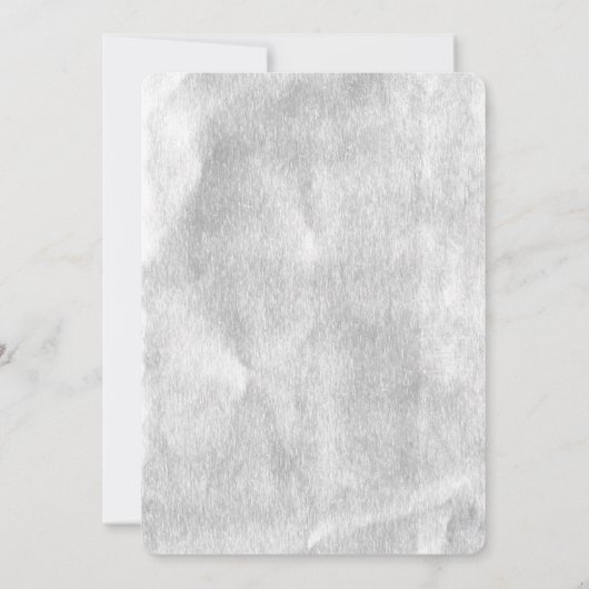 シルバーファブラス40th誕生日パーティー招待状 招待状 (裏面)