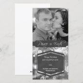 シルバーファンシーピースオンアース写真ホリデーカード シーズンカード (正面/裏面)