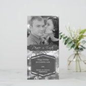 シルバーファンシーピースオンアース写真ホリデーカード シーズンカード (スタンド正面)