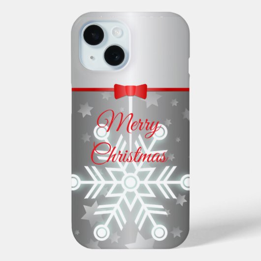 シルバーファンシー&ボウiPhone / iPadケース Case-Mate iPhoneケース (裏面)