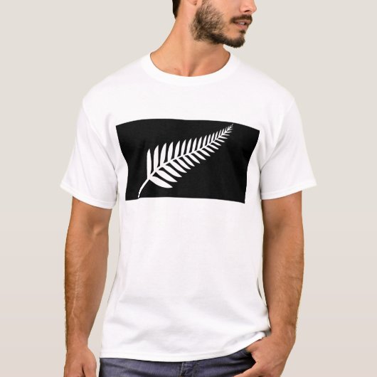 シルバーファーン旗(ニュージーランド) Tシャツ (正面)