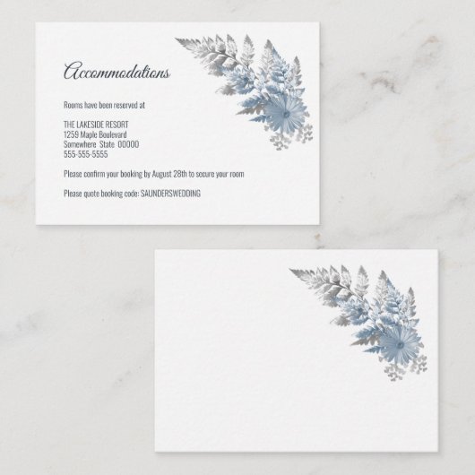 シルバーファーン結婚ズ宿泊施設 エンクロージャーカード (正面/裏面)