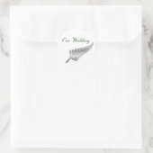 シルバーファーン結婚ズ封筒用シール ラウンドシール (バッグ)