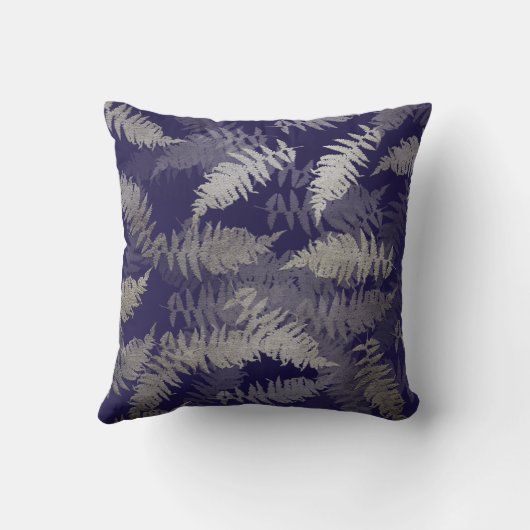 シルバーファーン葉ズ植物林の植物ママ クッション (裏面)