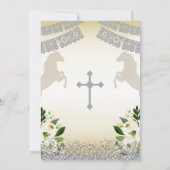 シルバーフィエスタボーイバプティスマ《キリスト教》洗礼式や命名式招待状 招待状 (裏面)