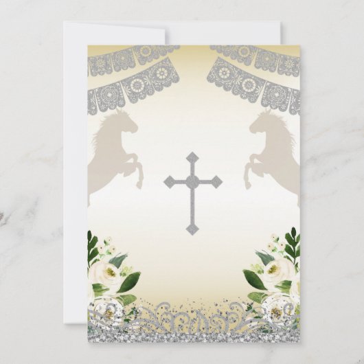 シルバーフィエスタボーイバプティスマ《キリスト教》洗礼式や命名式招待状 招待状 (裏面)