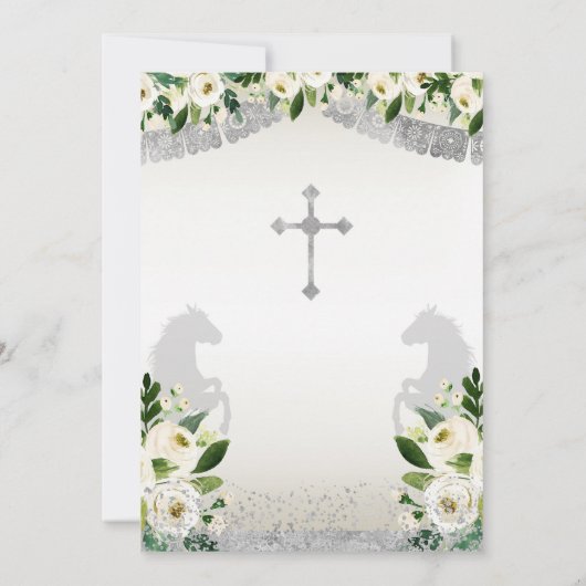 シルバーフィエスタボーイバプティスマ《キリスト教》洗礼式や命名式 招待状 (裏面)