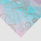 シルバーフィリグリーヘナオーナメントオンピンクターコイズ 薄葉紙 (詳細)