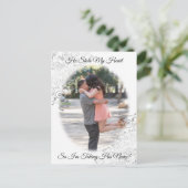 シルバーフィリグリー彼は私の日付カード救を盗んだ シーズンポストカード (スタンド正面)