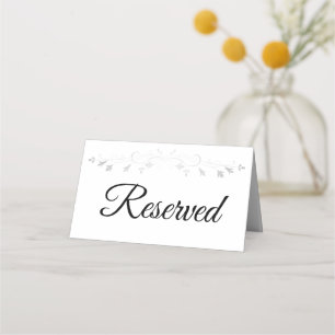 シルバーフィリシンプルグリーElegant Wedding Reserved プレイスカード