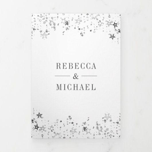 シルバーフェアユータリーキャッスルプリンセス結婚キャリッジ 三つ折り招待状 (カバー)