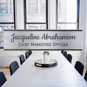 シルバーフェイクとブラックオフィスのドアの看板なしロゴ サインプレート