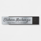 シルバーフェイクオフィスのドアのシンボルや象徴名プレート サインプレート (正面)