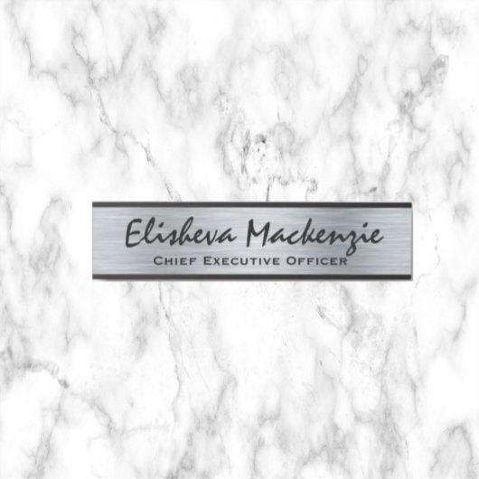 シルバーフェイクオフィスのドアのシンボルや象徴名プレート サインプレート