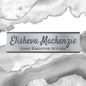 シルバーフェイクオフィスのドアのシンボルや象徴名プレート サインプレート