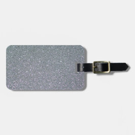シルバーフェイクグリッターとブパーソナライズされたラック文字 ラゲッジタグ