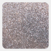 シルバーフェイクグリッターグラフィック スクエアシール (正面)