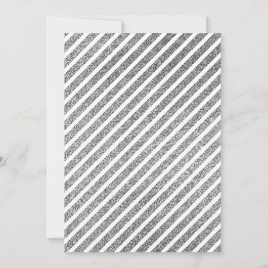 シルバーフェイクグリッタースターズ紙吹雪キンセアニェラ 招待状 (裏面)