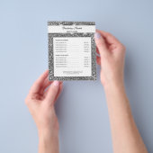 シルバーフェイクグリッターテクスチャルック&カスタム文字 チラシ (手)