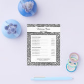 シルバーフェイクグリッターテクスチャルック&カスタム文字 チラシ (シングル)