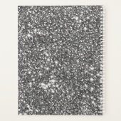 シルバーフェイクグリッターテクスチャルック&カスタム文字 プランナー手帳 (裏面)