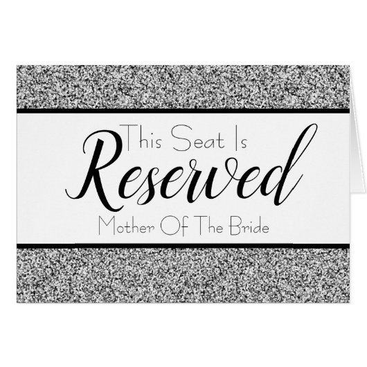 シルバーフェイクグリッター予約結婚シートのサイン (正面横)