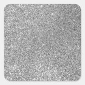 シルバーフェイクグリッター写真 スクエアシール (正面)