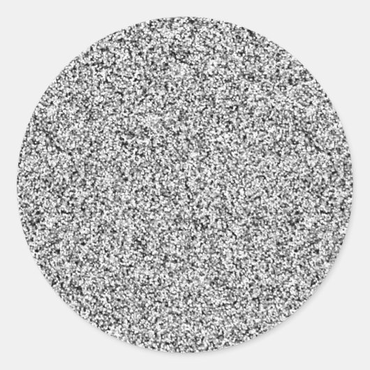 シルバーフェイクグリッター封筒用シール ラウンドシール (正面)