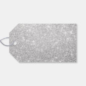 シルバーフェイクグリッター2024タイポグラフィハッピーニューイヤー ギフトタグ (裏面横)