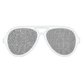 シルバーフェイクグリッター アビエーターサングラス (正面)