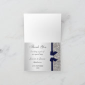 シルバーフェイクシークインネイビーダイヤモンドボウありがとう サンキューカード (内部)