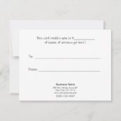 シルバーフェイクシークインブラックサロンギフト証書 (裏面)