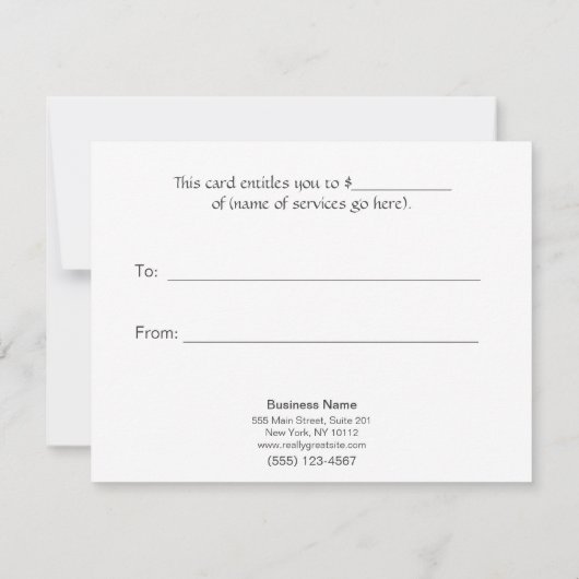 シルバーフェイクシークインブラックサロンギフト証書 (裏面)