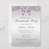 シルバーフェイクシークイン薄紫ボウバチェロレッテ 招待状 (裏面)