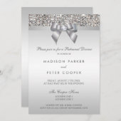 シルバーフェイクシークンズボーリハーサルディナー 招待状 (正面/裏面)