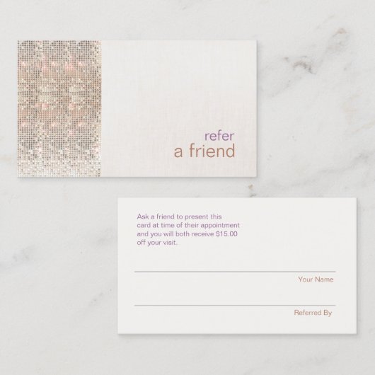 シルバーフェイクシーケンズカスタマー紹介サロン 紹介カード (正面/裏面)