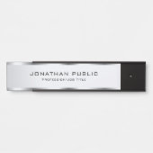 シルバーフェイクトレンディーカスタマイシンプルズテンプレート サインプレート (正面)