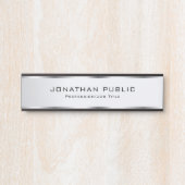 シルバーフェイクトレンディーカスタマイシンプルズテンプレート サインプレート (正面)