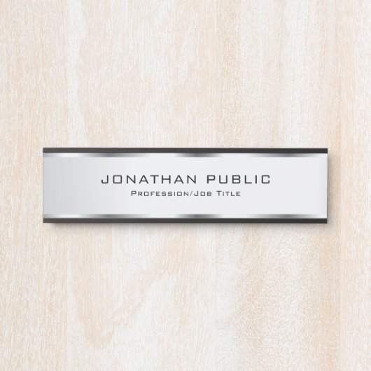 シルバーフェイクトレンディーカスタマイシンプルズテンプレート サインプレート (正面)