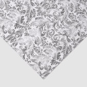 シルバーフェイクフローラダマスク白い背景4 薄葉紙 (詳細)