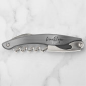 シルバーフェイクブラシ仕上げメタルモノグラムスクリプト ソムリエナイフ (裏面)