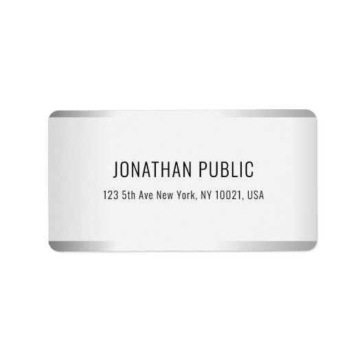 シルバーフェイクプロフェッショナルグモダンラマラステンプレート ラベル (正面)