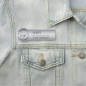 シルバーフェイク会社のロゴのプロモーション 名札 (インサイチュ)