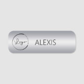 シルバーフェイク会社のロゴのプロモーション 名札 (正面)