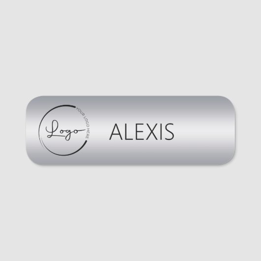 シルバーフェイク会社のロゴのプロモーション 名札 (正面)